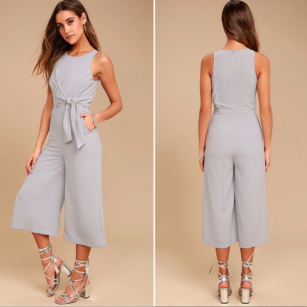Lulu’s On Track Midi Sleeveless Jumpsuit NWT